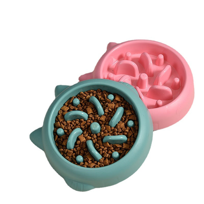 Pet Dog Cat Slow Feeder Bowls Anti Choking Dish Bowl Home