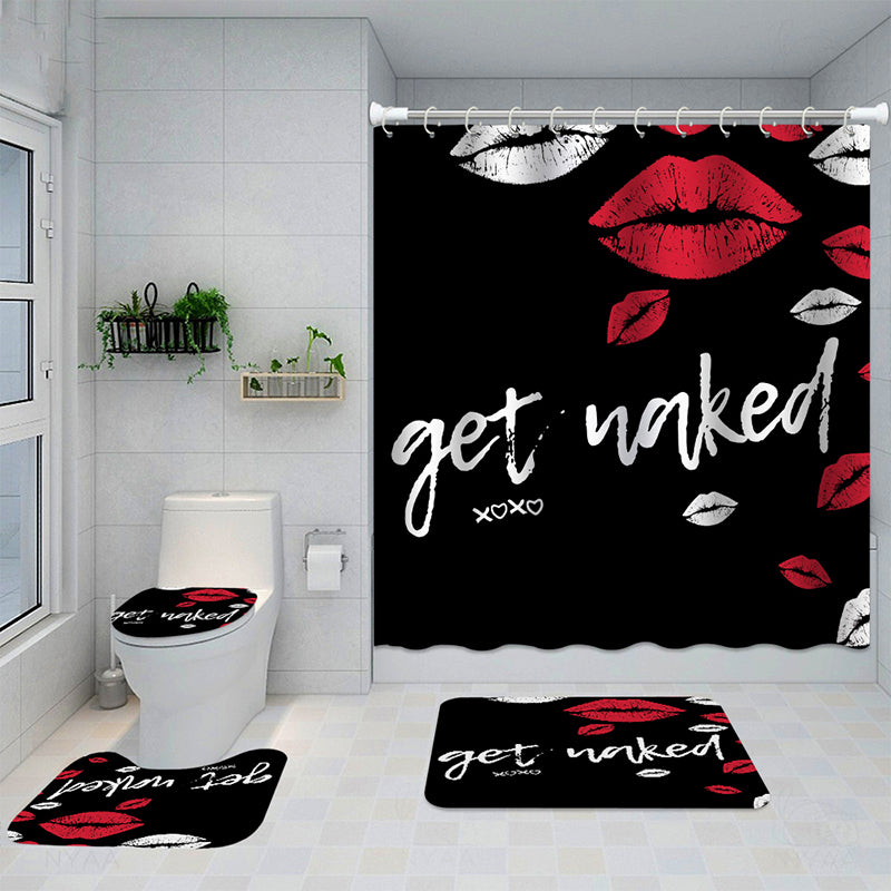 Shower Curtain & Bath Mat Set