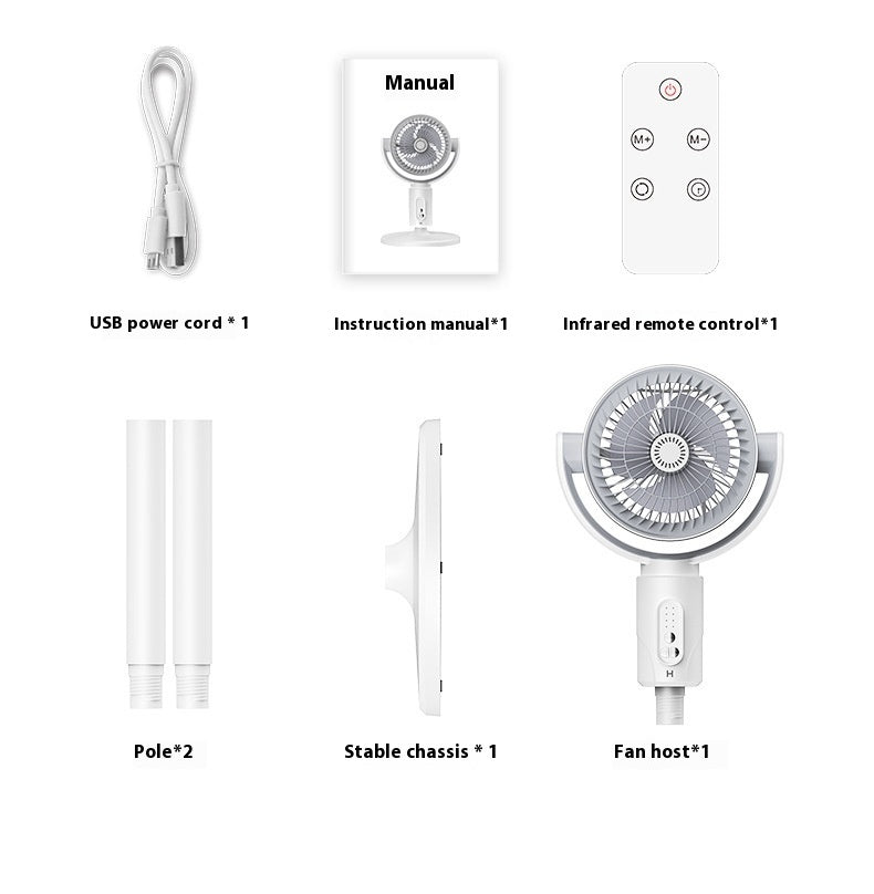 Remote Control Air Circulator Fan 3D Oscillating Turbine