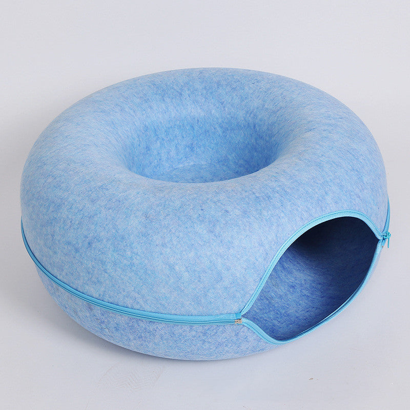 Four Seasons Available Cat Nest Round Woolen Felt Pet Dual-use