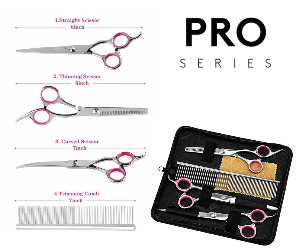 Professional Pet Grooming Scissors Kit