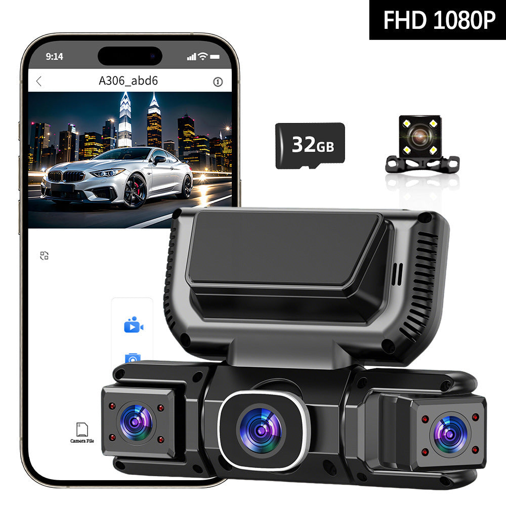 HD Dash Cam with Infrared Night Vision - Front & Rear Recording