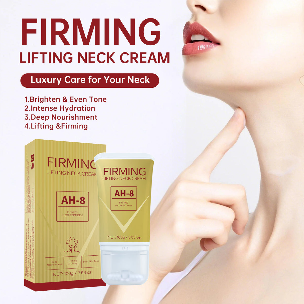 Neck Firming Roller Cream Lifts Dilutes Lines Deeply Nourishes