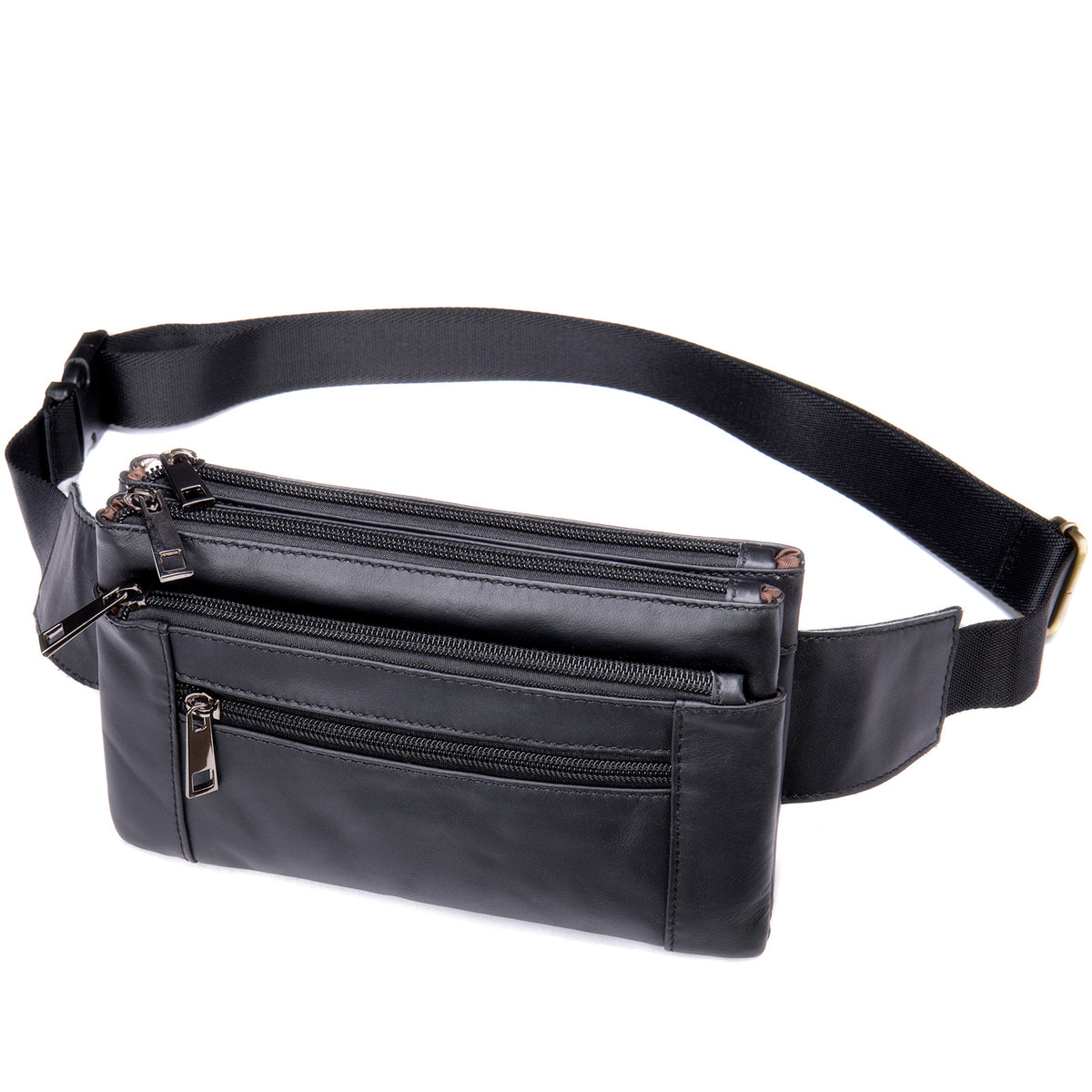 Full-Grain Leather Men's Chest Sling Bag