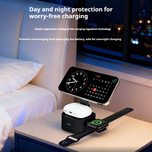 25W 3-in-1 Magnetic Foldable Wireless Charging Station