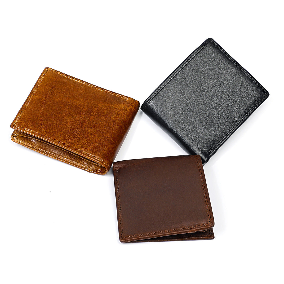 Men's Genuine Cowhide RFID Blocking Wallet