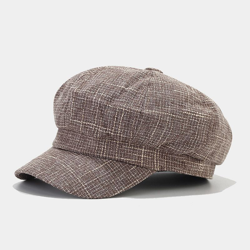 British Retro Light Board Octagonal Cap Women