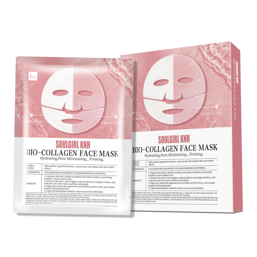 White To Transparent Collagen Split Mask Soluble Ice