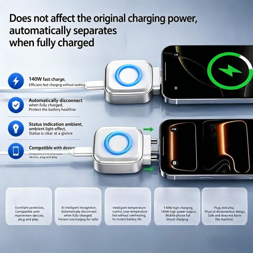 140W USB-C Smart Auto Shut-Off Charging Protector