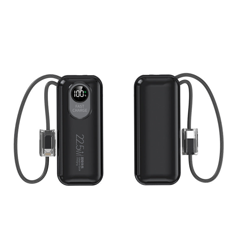 Power Bank with Digital Display & Built-in Cables