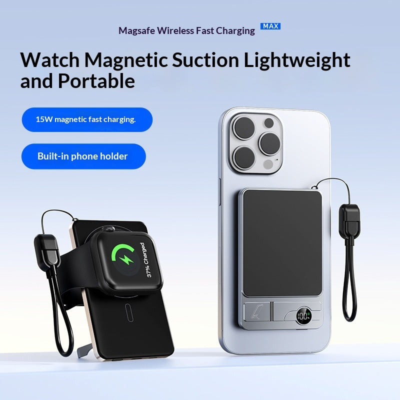 Magnetic Wireless Power Bank with Stand – 5000/10000mAh