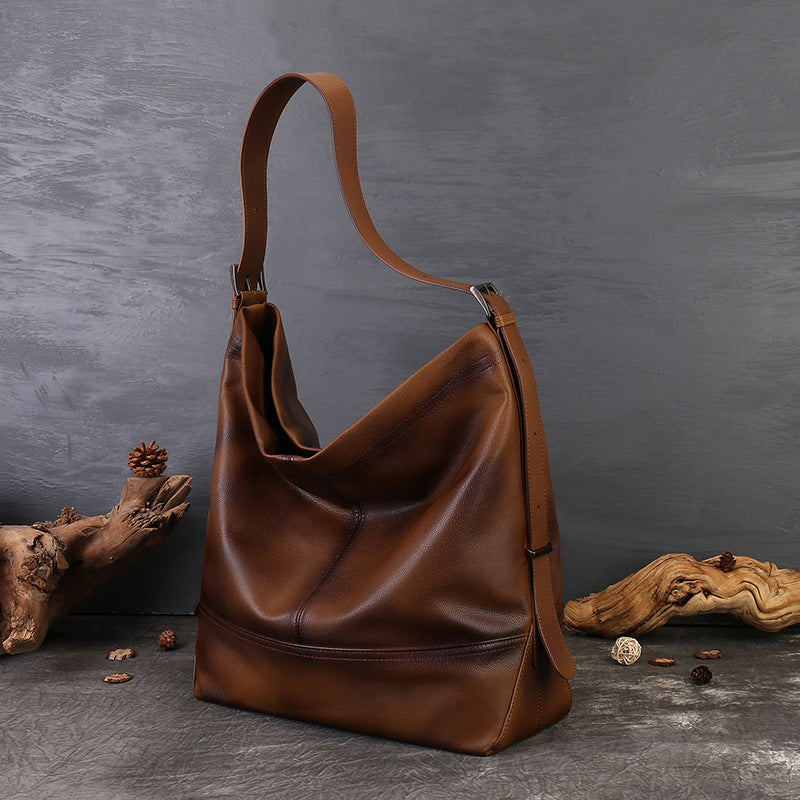Women's Genuine Leather Large Shoulder Bag