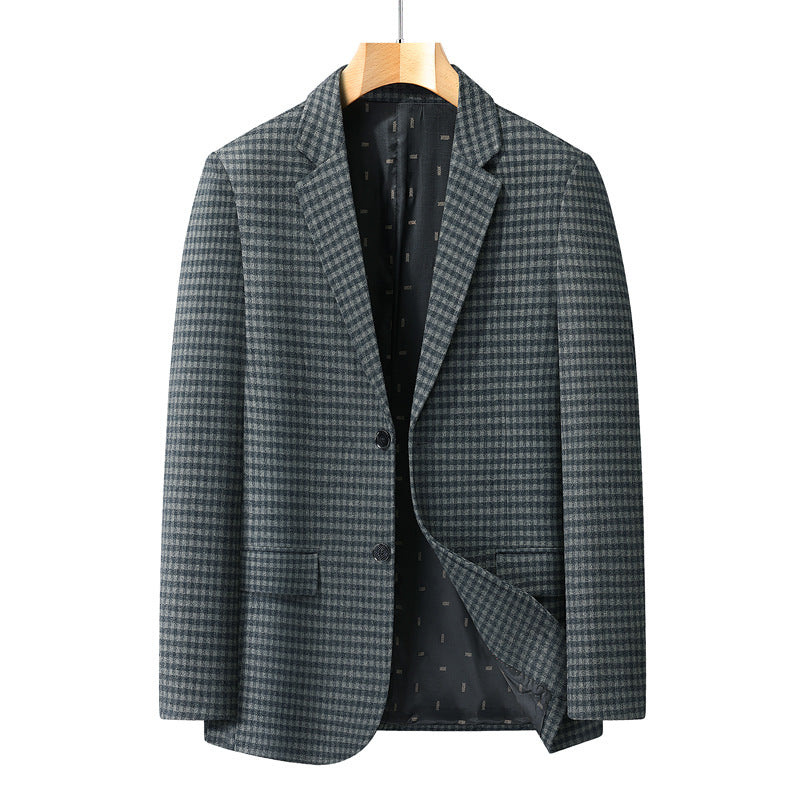 Men's Business Casual Jacket with Warm Fleece Lining