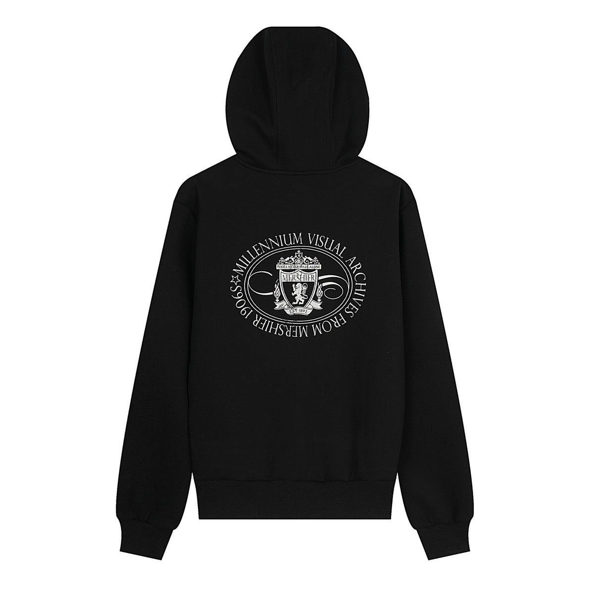 Printed Hooded Cardigan Sweatshirt — Relaxed Fit