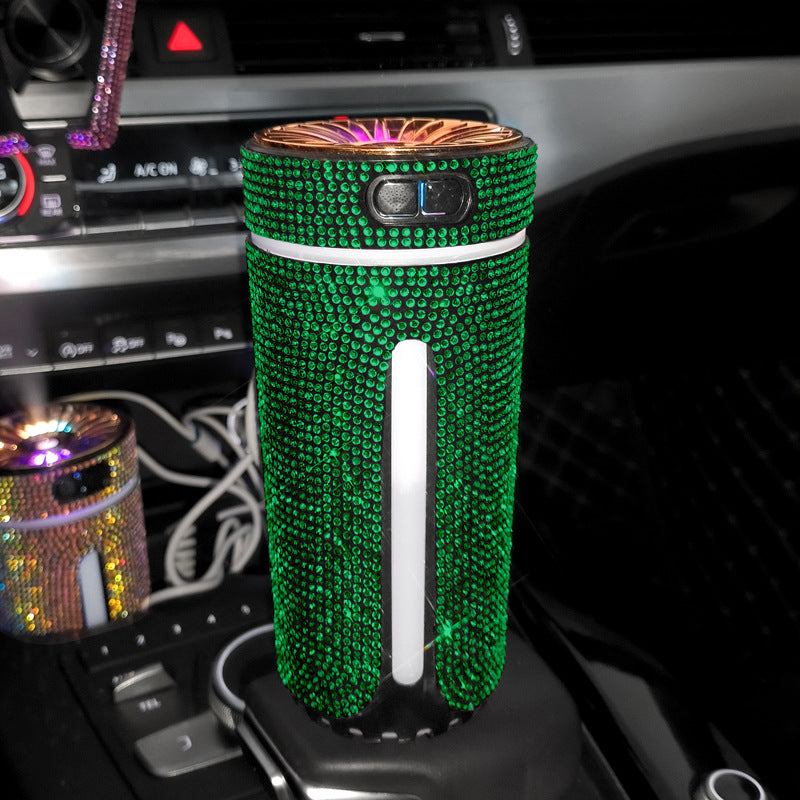 Luxury Diamond Car Humidifier LED Light Diffuser Auto Air
