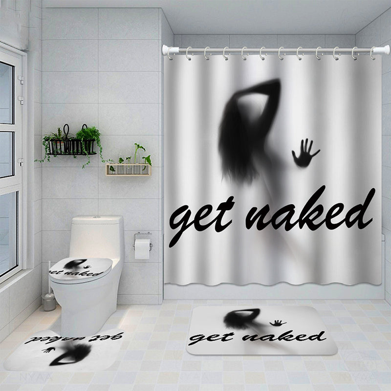 Shower Curtain & Bath Mat Set