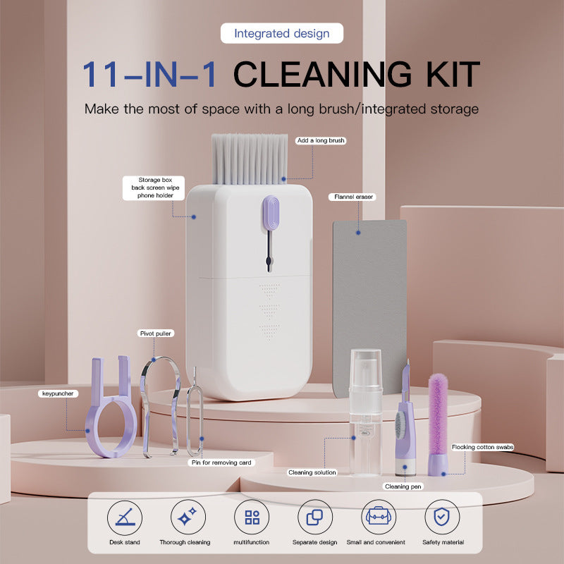 Portable 11 In 1 Multifunctional Cleaning Kit Computer