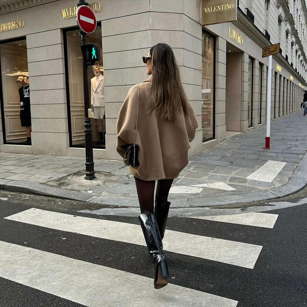 Women's Loose-Fit Short Lapel Coat