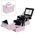 3-Tier Cosmetic Train Case with Mirror