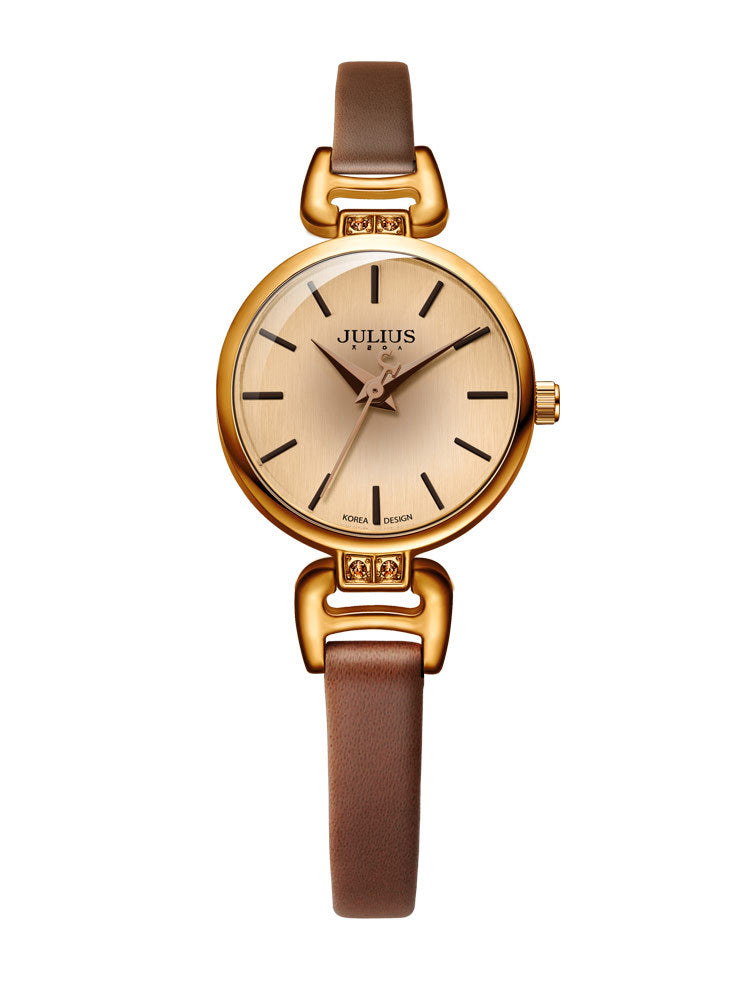 Retro Square Leather Strap Quartz Watch for Women