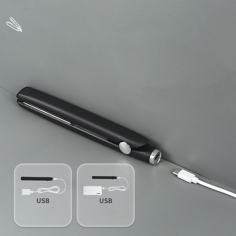 Usb Interface Mini Hair Curler And Straightener Dual-use