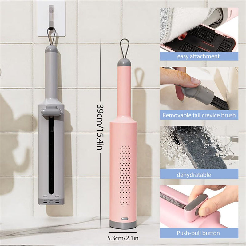 Rotatable Self-Squeeze Mini Mop With Crevice Brush Hand