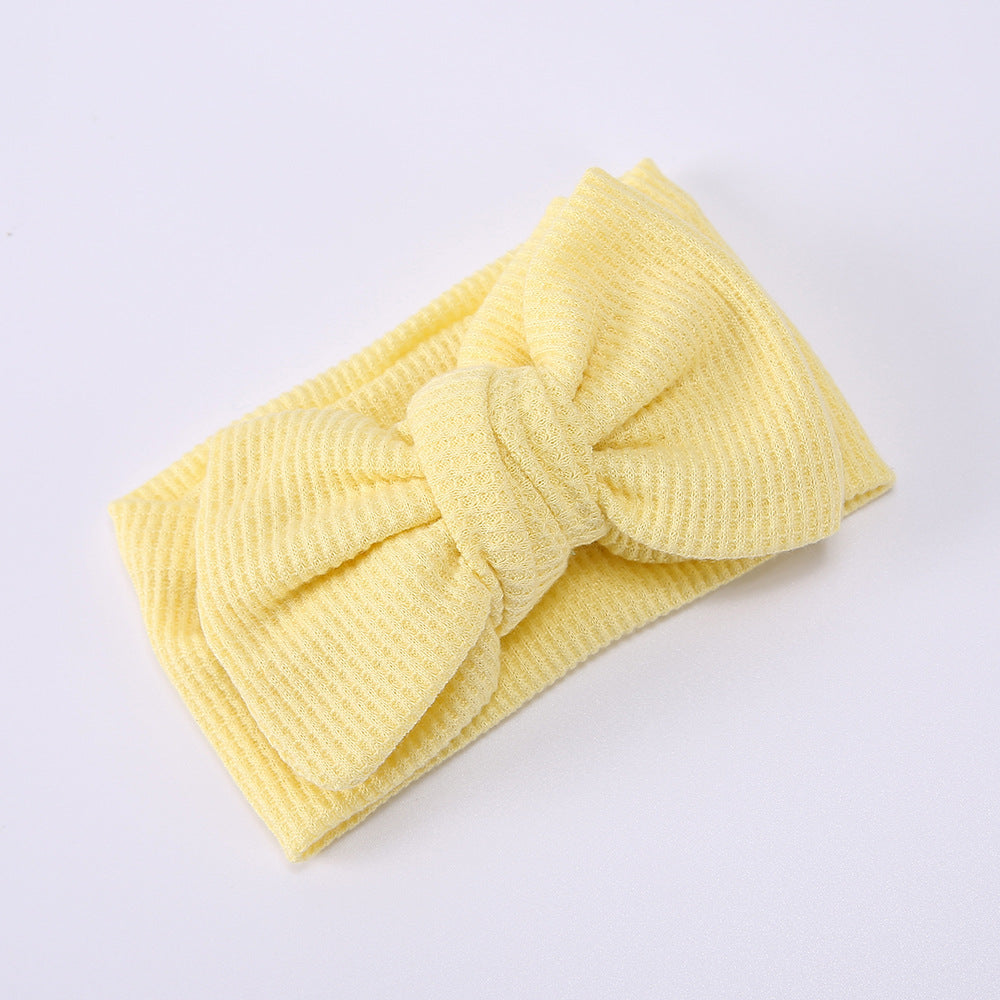 Baby Oversized Bow Children's Waffle Knit Knotted Headband
