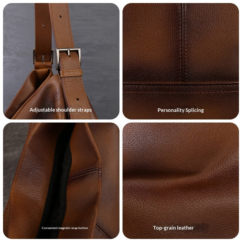 Women's Genuine Leather Large Shoulder Bag