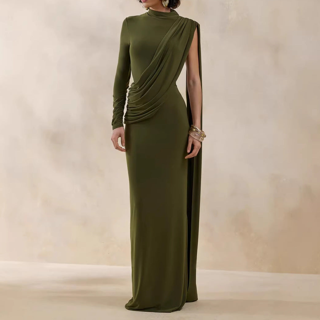 Elegant Asymmetric Sleeveless Sheath Dress