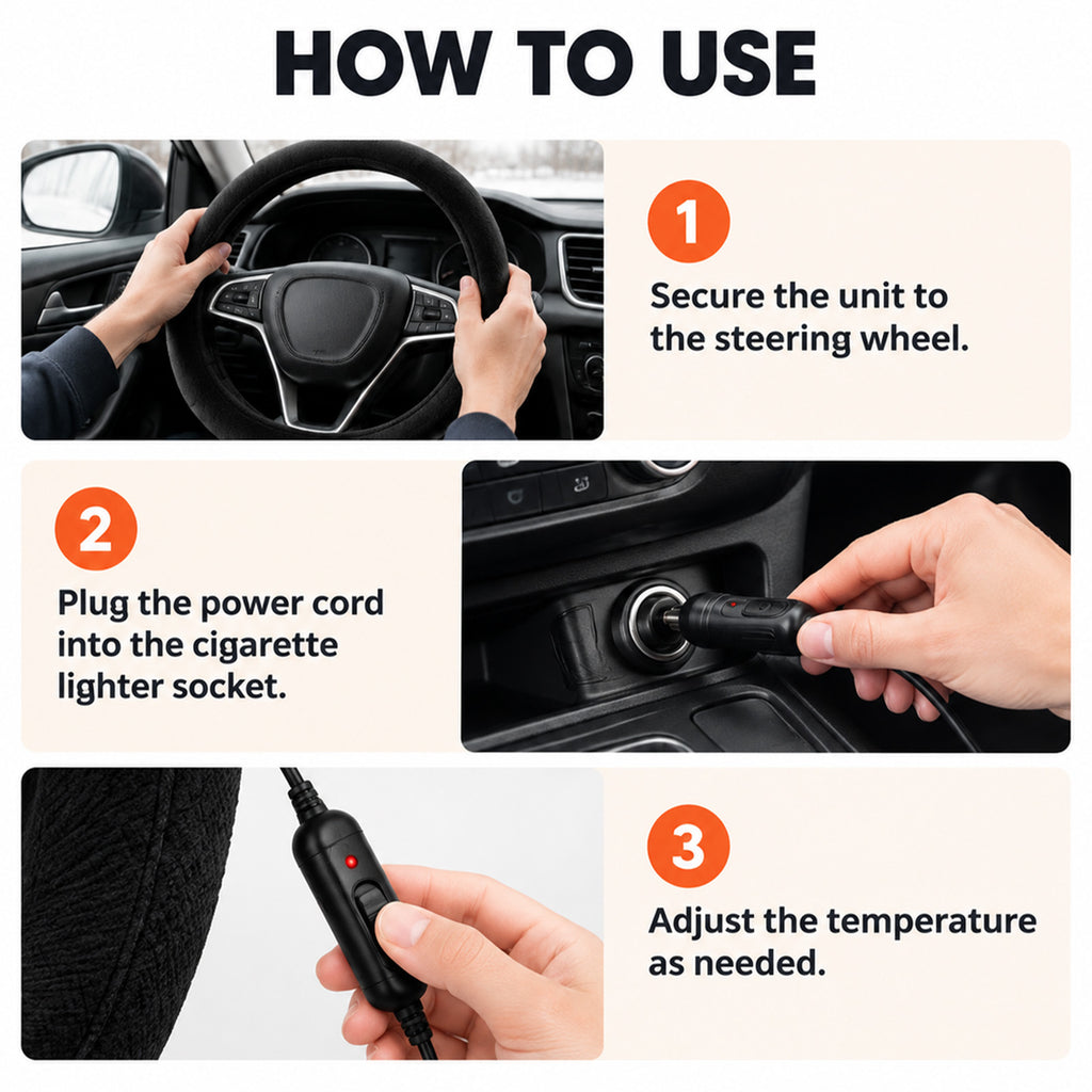 Universal Heated Steering Wheel Cover