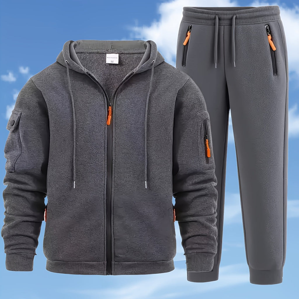 Men's Zip Hoodie & Jogger Tracksuit Set