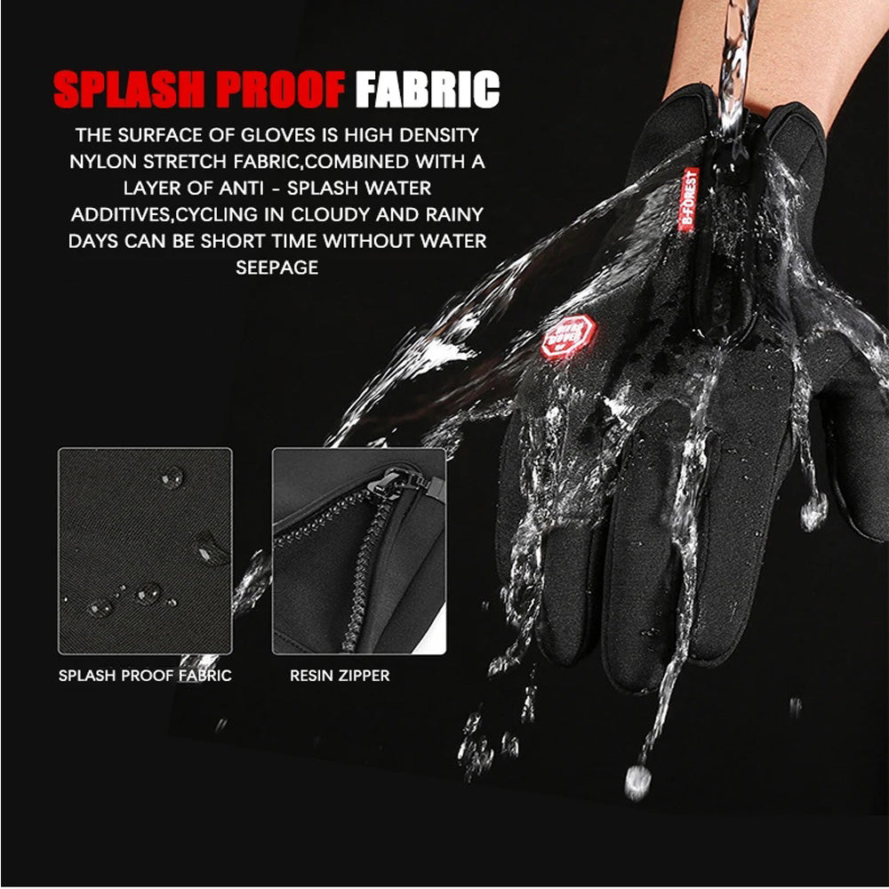 Winter Touchscreen Gloves – Windproof Fleece-Lined