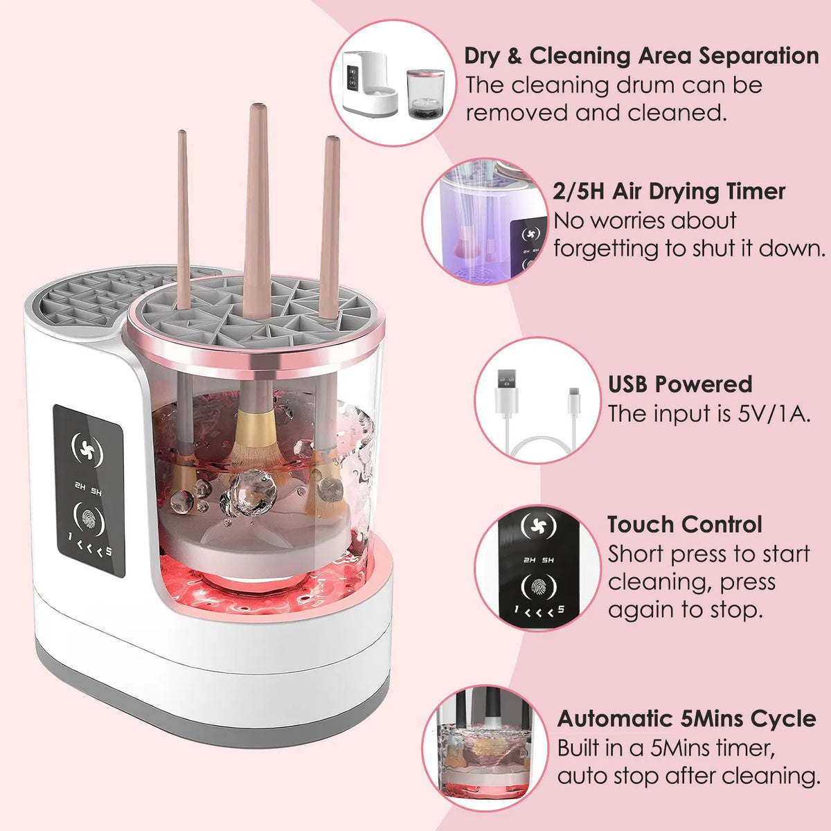 4-in-1 Electric Makeup Brush Cleaner & Dryer