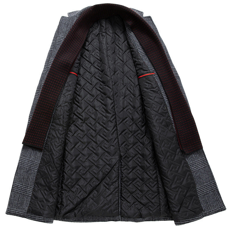 Men's Houndstooth Wool-Blend Overcoat