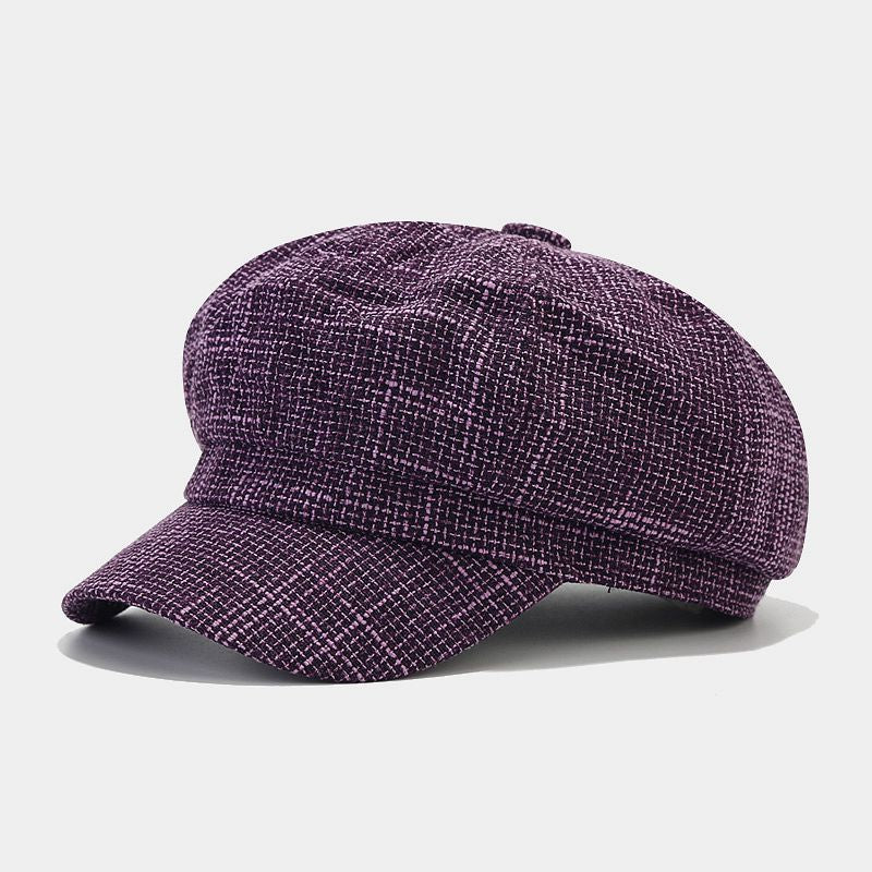 British Retro Light Board Octagonal Cap Women