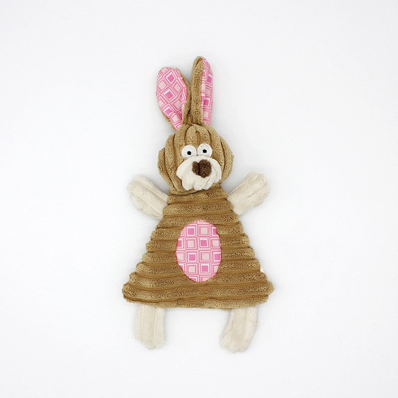 Pet Toy Donkey Shape Corduroy Chew For Dogs Puppy Squeaker