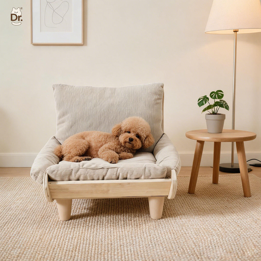 Wear-Resistant Cat Sofa Bed with Wooden Frame