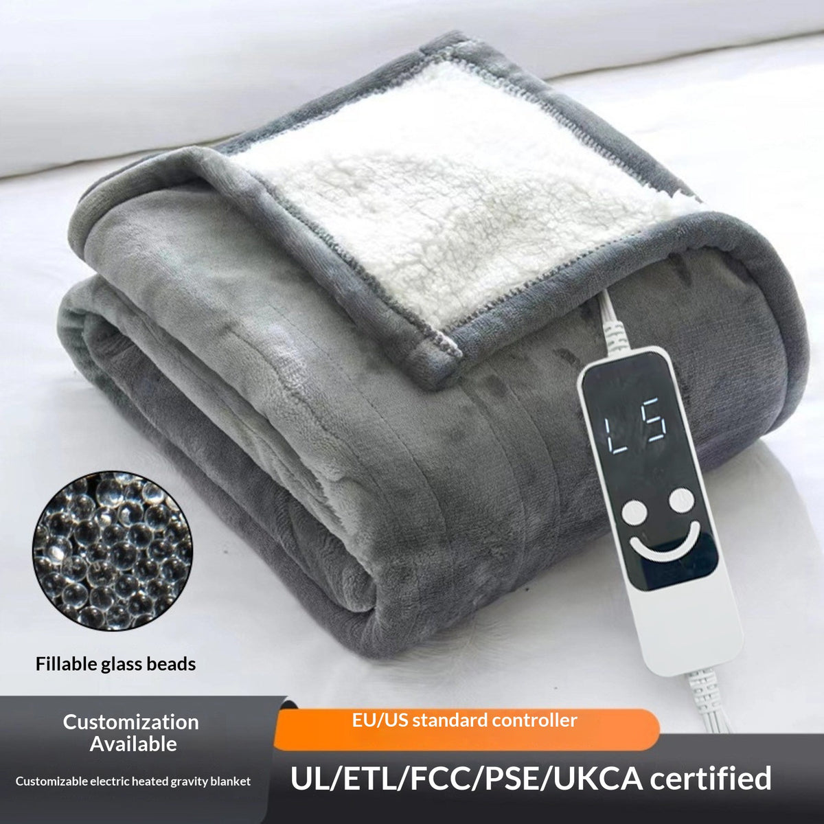 Electric Heated Lap Blanket — Soft Plush Warming Pad, US 110V