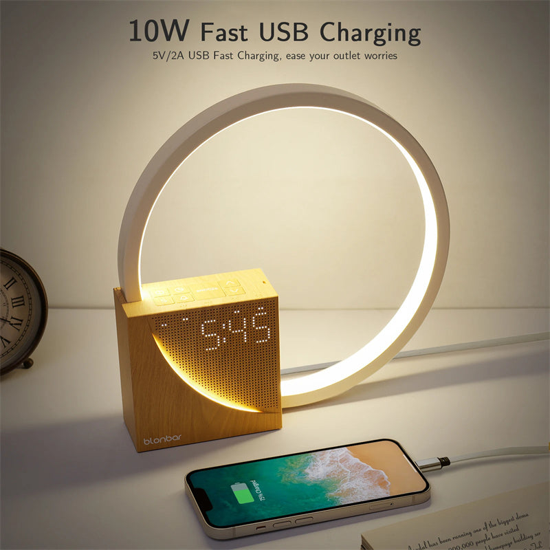 Bedside Lamp Touch Table With Natural Sounds, Desk Alarm