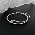 925 Sterling Silver Double Knot Bracelet
