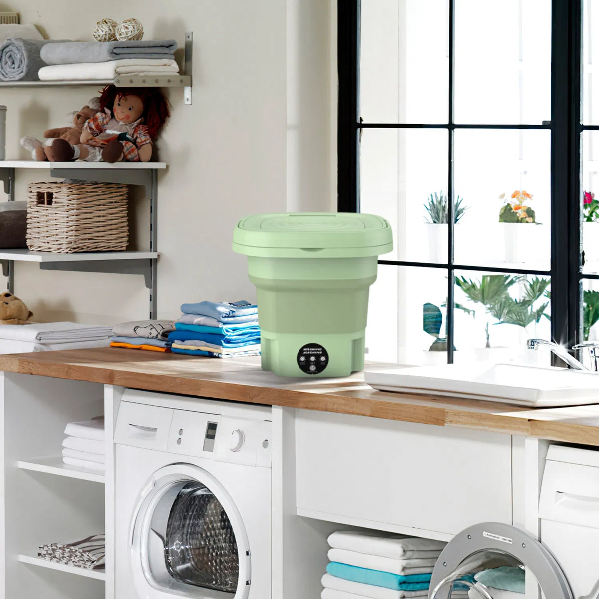 8L Foldable Portable Mini Washing Machine