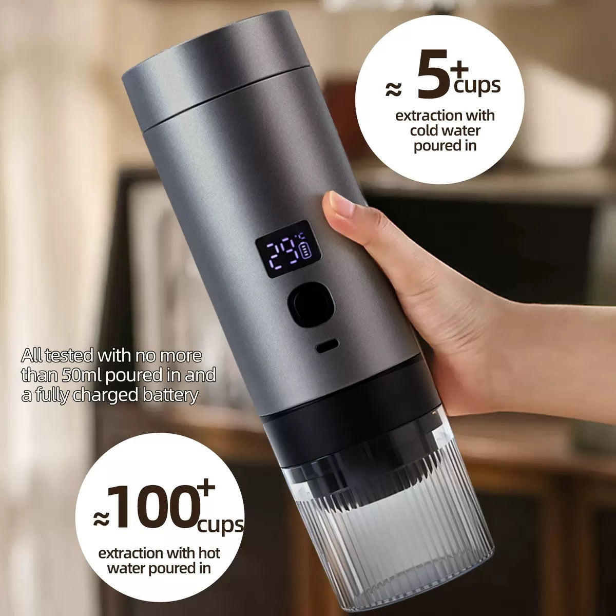 Wireless Rechargeable Portable Espresso Maker