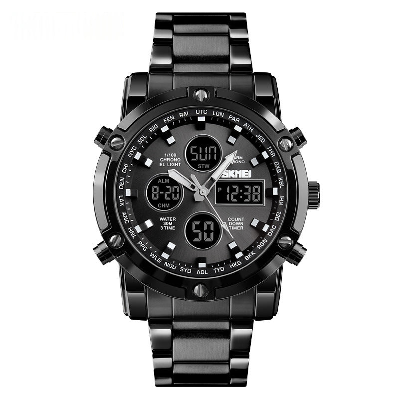 Men's Stylish Steel Band Quartz Watch