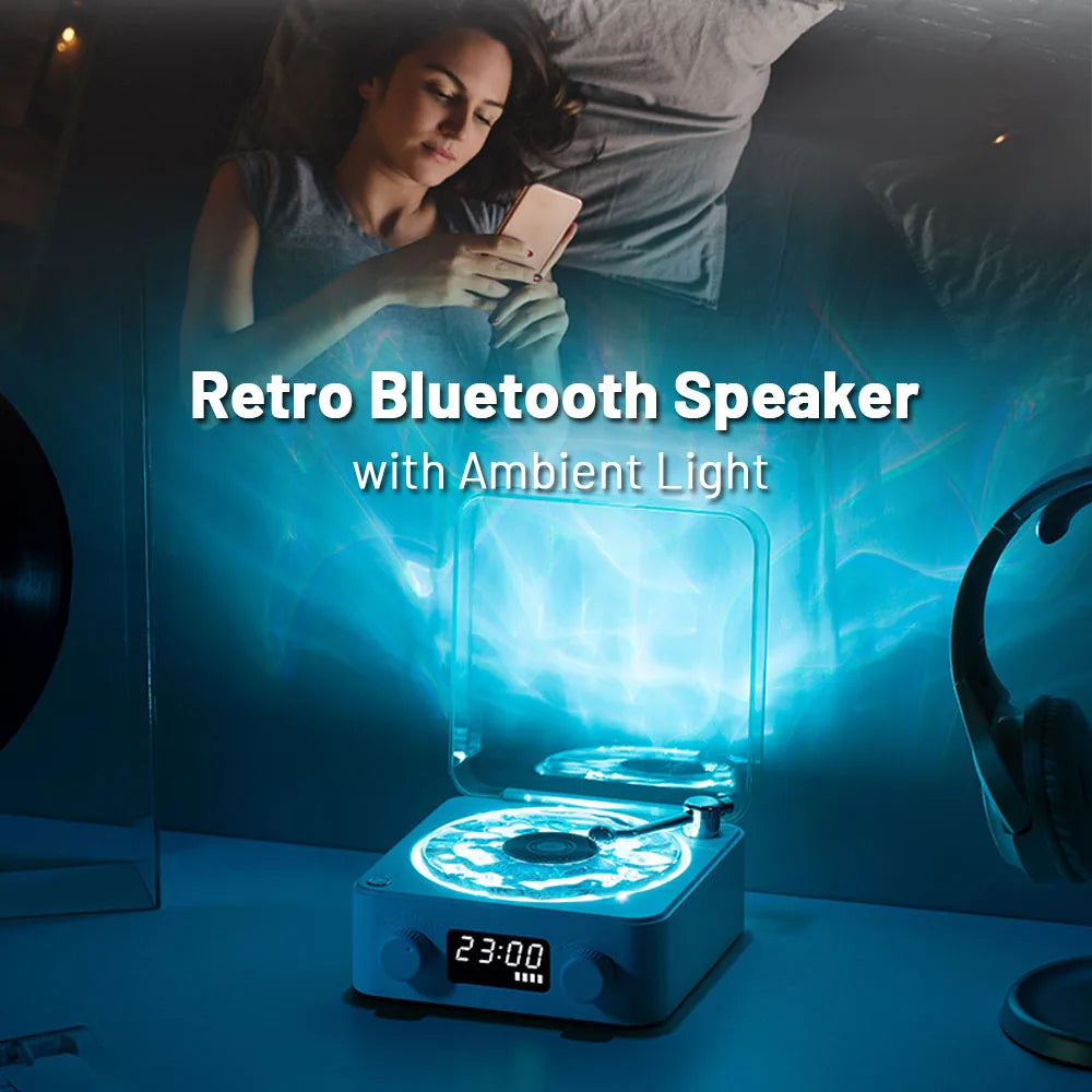 Retro Turntable Speaker Wireless Bluetooth-compatible 5.0