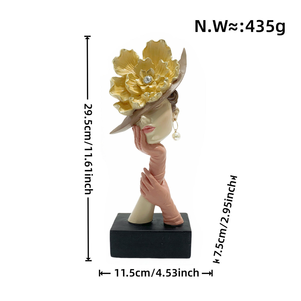 Modern Resin Face Sculpture Decor Figurine