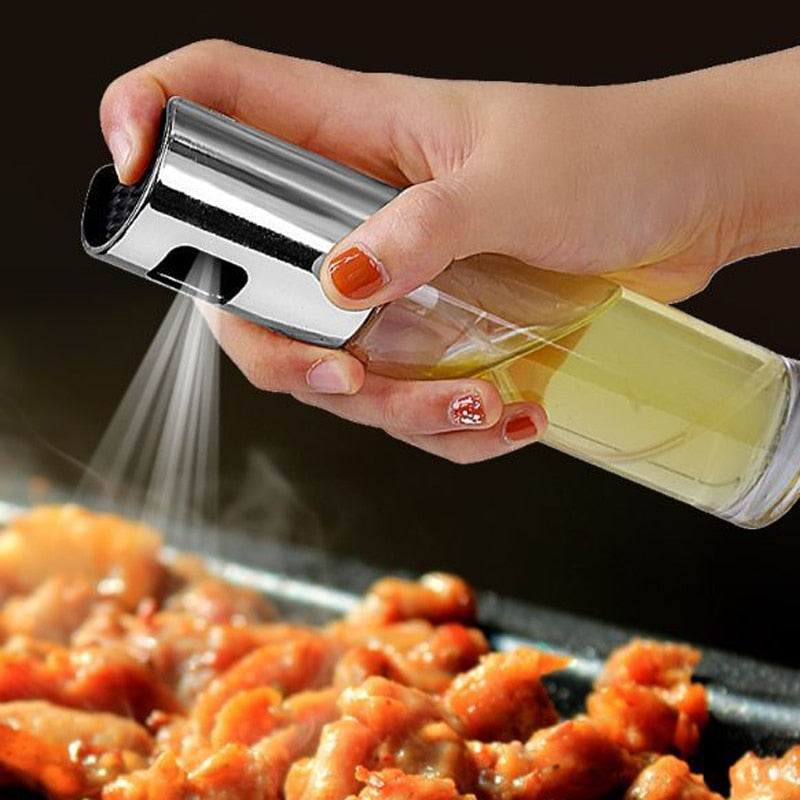 BBQ Healthy Kitchen Cooking Oil Vinegar Spray Bottle Push