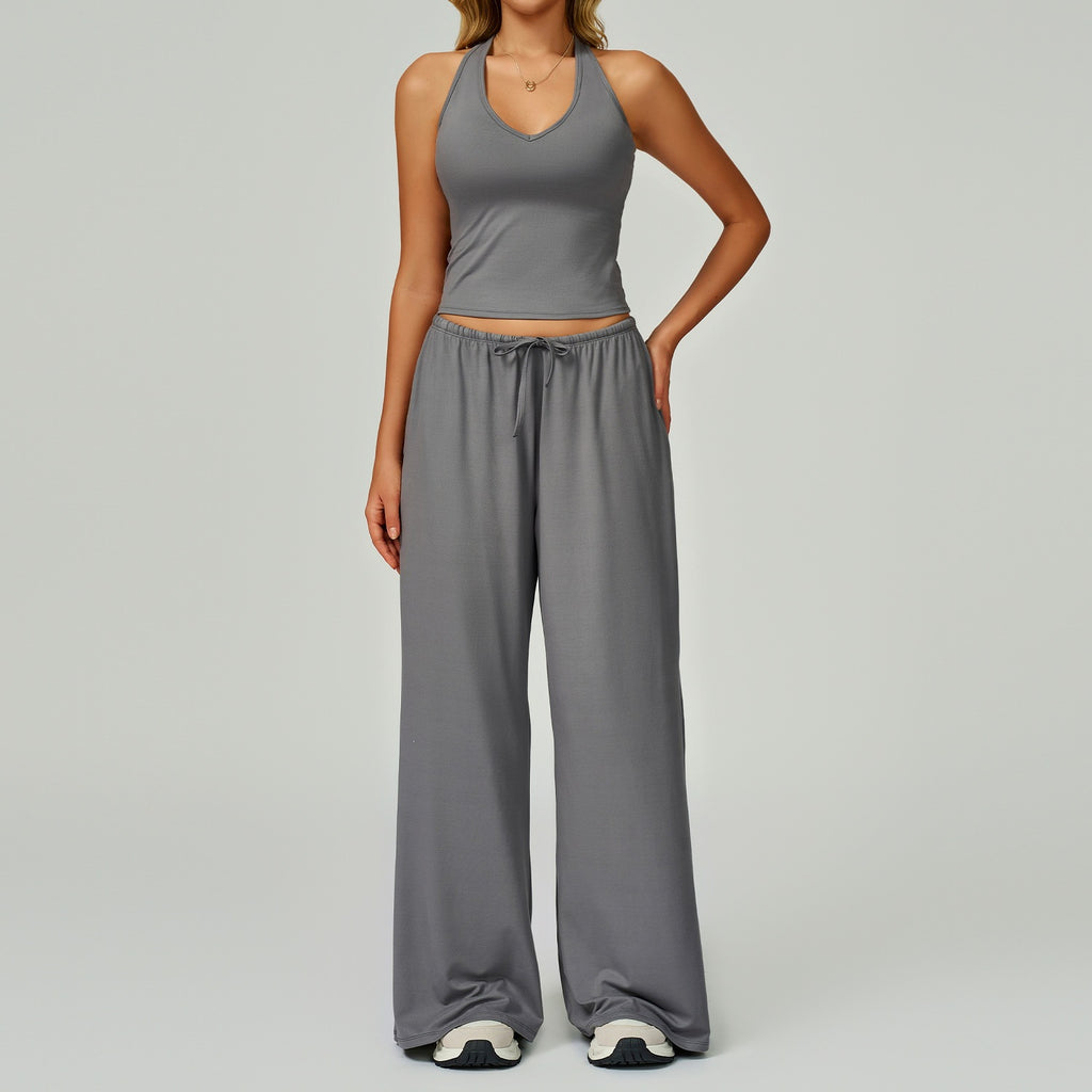 Quick-Dry Brushed Yoga Set – Tank Top & Leggings