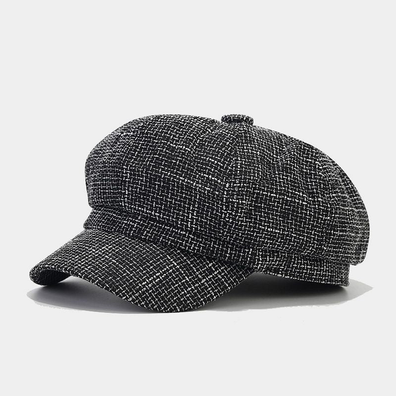 British Retro Light Board Octagonal Cap Women