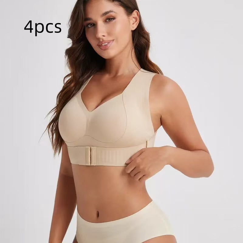 Women's Push-Up Crisscross Back Sports Bra (4-Pack)