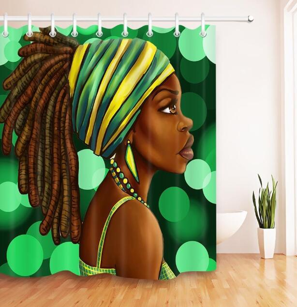 Art Design Graffiti Hip Hop African Girl with Black Hair Big